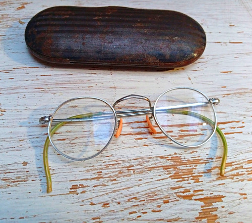 Vintage dienstbrille metall - vintage,