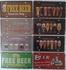 8 Stück Deko Schilder "Beer"