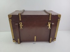 Truhe Kiste Reisetruhe Munitionskiste Holz Metall DDR Dokumentenfach #258099