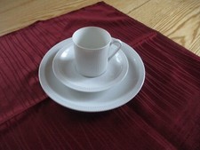 ARZBERG Secunda  weiß gerippt 1x Kaffeegedeck VINTAGE