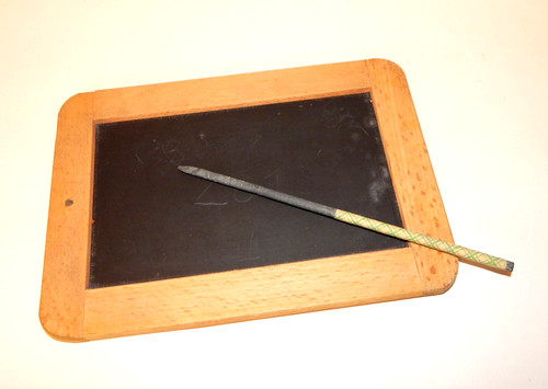 Alte kleine schiefertafel - alte,