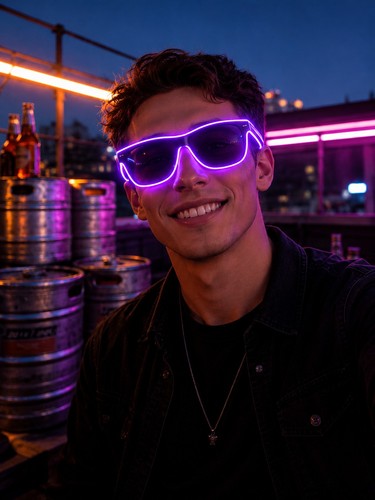 Led leuchtbrille neon - leuchtbrille, brille