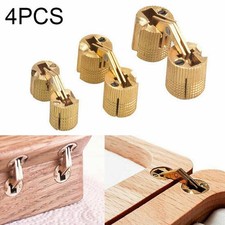 4x Zylinderscharnier Scharnier Messing Einbohrscharnier Zysascharnier 8/10/12mm~