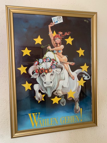 Karikatur plakat europawahl - karikatur,,