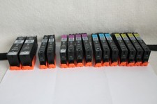 16 Canon Tintenpatronen PGBK 550 XL | 551 BK | 551 M | 551 C | 551 Y | leer