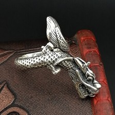 A15 markanter Herren Ring Drache Sterling Silber 925 größenverstellbar