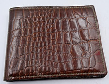 Braune leder geldbörse - leder,