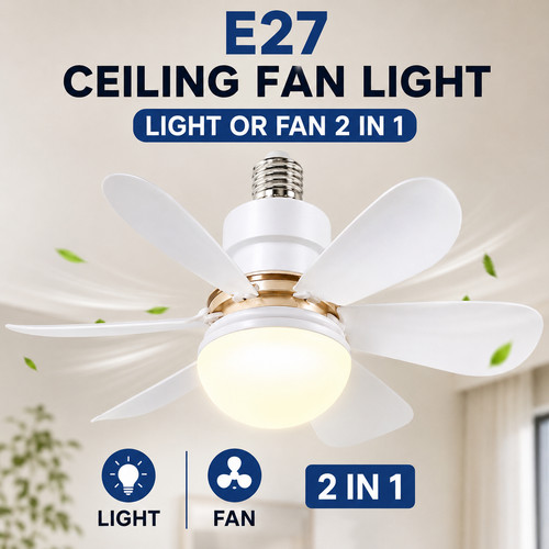 E27 led deckenventilator - e27, mit