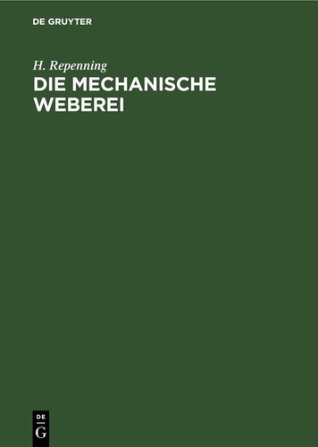 Die mechanische weberei - die, h