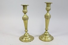 Paar Kerzenleuchter Kerzenhalter Bronze 1.Hälfte 19.Jhd  (GV491)