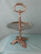 Gebäcktteller Tablett Dreifuß Messing Etagere Tischtablett Orient Antik 15e1