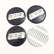 4x 70mm BBS Nabendeckel Emblem Aufkleber Nabenkappen Felgensticker Schwarz
