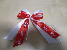 10 x  Antennenschleifen Türschleifen  Autoschleifen Hochzeit,weiß rot Herz