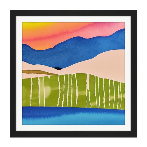 Abstract sunset landscape - abstract,