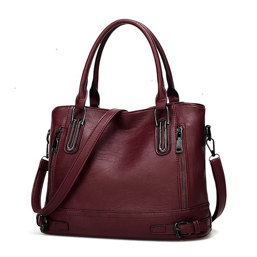 Damen leder handtasche shopper - leder,