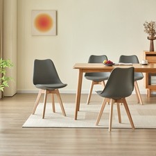 DEULINE Esszimmerstühle 28mm Massivholzbeine Essstühle Esszimmerstuhl Stuhl OSLO