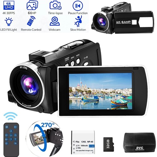 Videokamera 64mp camcorder - 4k,