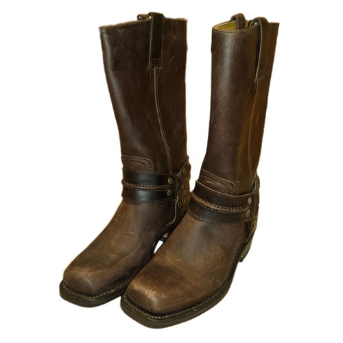 Bikerstiefel aus echtleder - bikerstiefel,