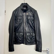 G-STAR RAW Lederjacke Jacke Herren Gr. L - New Dryden JKT - schwarz Biker - Top