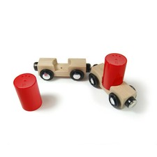 Salz Express Zug Eisenbahn mit Salzstreuer Pfefferstreuer Brio kompatibel Holz