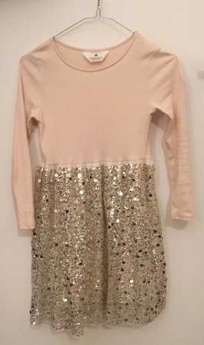 Kleid 134 140 pailletten - 134-140,