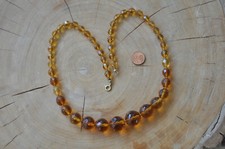 Natur Bernstein Amber Kette königsberger Schliff Kugel 70 Gramm 585 Gold