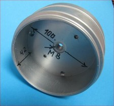 Alu Rolle  119mm ,Ronde , Bandschleifer ,Riemenrad   Drehbank CNC ,  TDA1085C.,