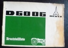Deutz Fahr Schlepper D6006 Ersatzteilliste