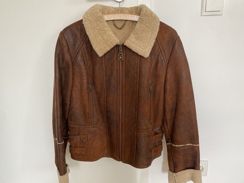 Leder lammfelljacke damen - leder,