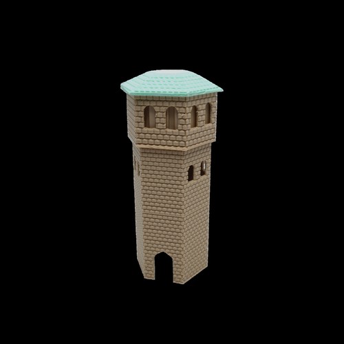 Spur burgturm mit mauerwerk - spur, n