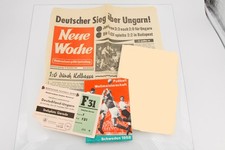 Konvolut Dezember 1957 Fußball Deutschland-Ungarn 1:0 + WM 1958 Schweden #H2