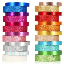 Washi Tape Glitzer und Metallic Rollen Set 6 Rollen  verschiedene Farben