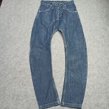 Humor Santiago Herren Jeans Größe 28 Fallender Schritt Blau Arc Leg 3D Knopf Fly