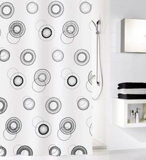 Duschvorhang Textil Kleine Wolke 180x200cm Luna schwarz weiss Neu OVP*