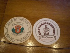 Bierdeckel  Bier  Brauerei  Hausbrauerei Alt Giessen 2    verschiedene