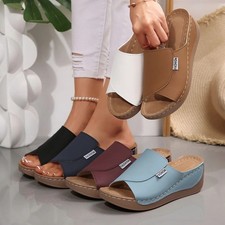 Damen sommer plateau slipper - sommer,