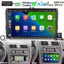 DAB+ Für VW Touran 1T1 1T2 1T3 2003-2010 Android 15 Autoradio GPS CarPlay Kamera