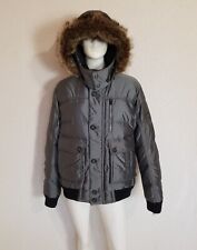 Bogner sehr leichte  warme Jacke Daunenjacke Stahlgrau Echtpelz Fell Coyote