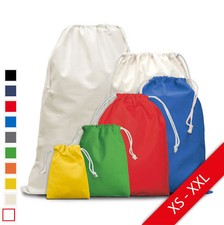 Zuziehbeutel aus Baumwolle 10x14 cm - 50x75 cm Wäschesack Wäschebeutel