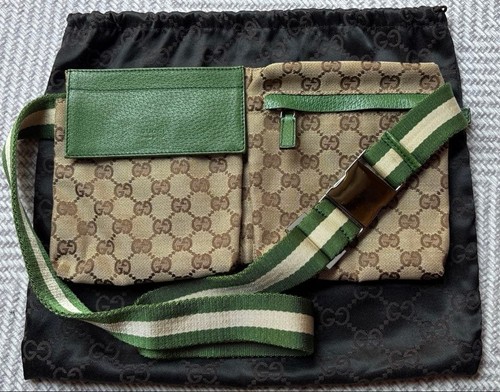 Gucci canvas waist bag - gg,