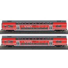 Tillig 01093 TT 2er Set Doppelstockwagen VVO S-Bahn Dresden DBAG, Ep.VI Neu