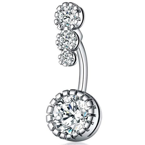 Bauchnabelpiercing gebogener - bauchnabelpiercing,