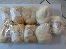 Wolle- Paket 450gr. -  Gedifra Flamme`couture gelb und natur