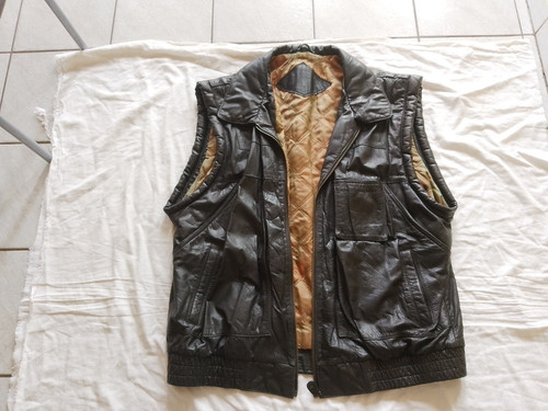 Herren lederweste vintage - herren, 58
