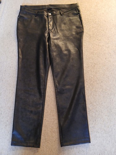 Lederimitathose größe 46 - ",