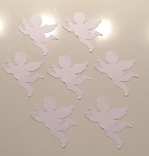 7 Engel In Weiß Tonpapier