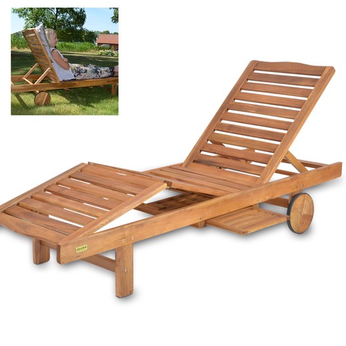 Sonnenliege klappbar holz mit - klappbar,
