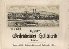 1938er Geisenheimer Hohenrech - Georg Görisch - Weinbau Geisenheim - Rheingau