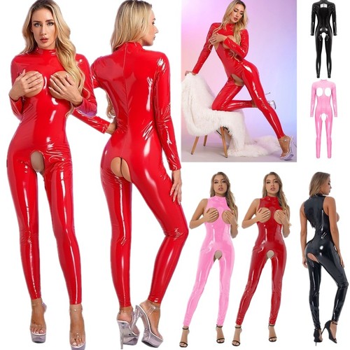 Damen wetlook catsuit - de,