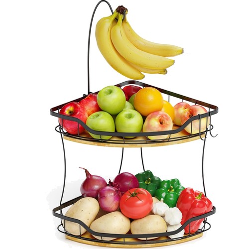 Obstkorb schwarz stöckig - obstkorb,